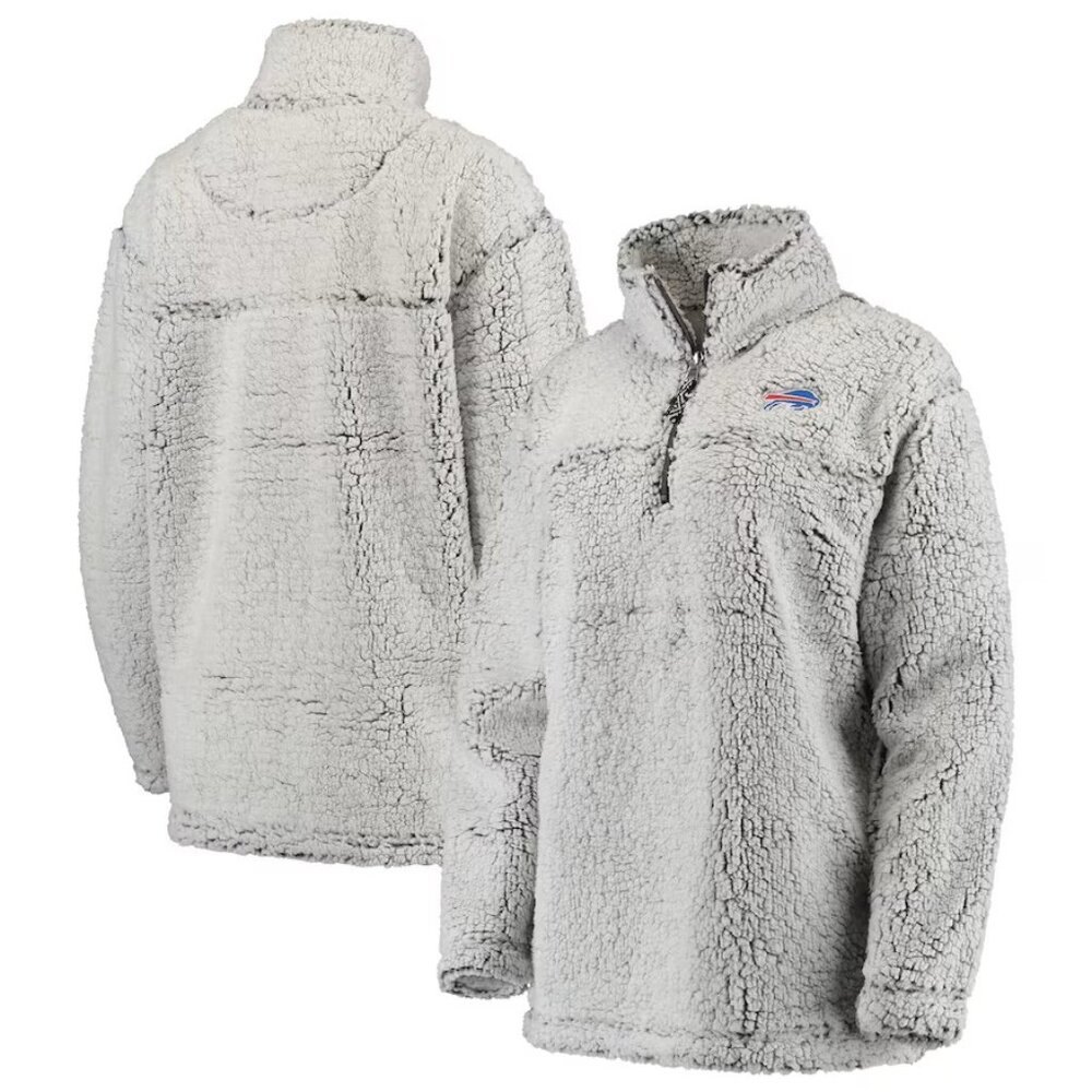 NFL Team Apparel Buffalo Bills Women's Sherpa Quarter-Zip Pullover NWT XXL